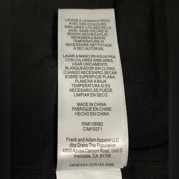 NWT Dress the Population Vanessa Halter Bodycon Black Midi Dress - Sz XL - Picture 7 of 9